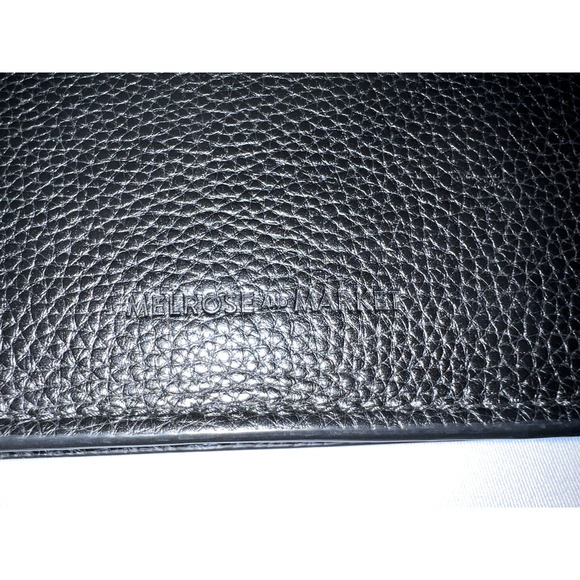 MELROSE And MARKET Purse Black Pebbled Leather Flap Closure Crossbody Bag - Picture 7 of 9